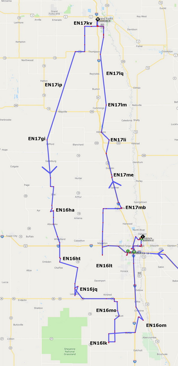 APRS breadcrumbs of the rove